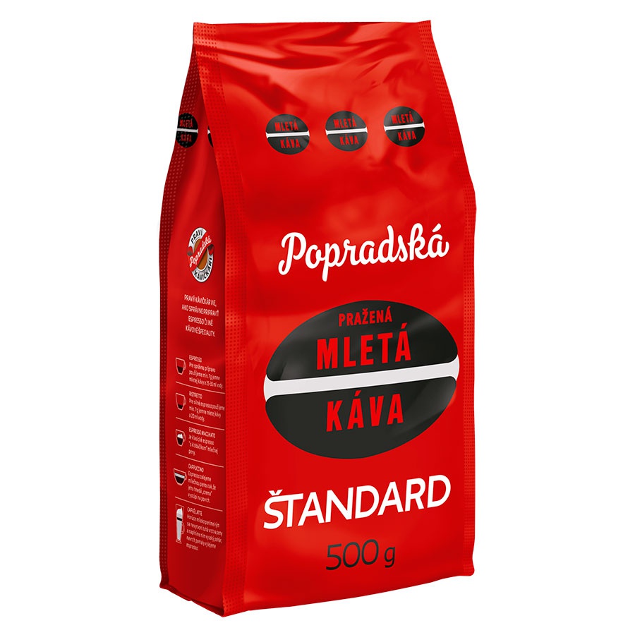 Mletá káva Štandard Popradská 500 g popradske sk