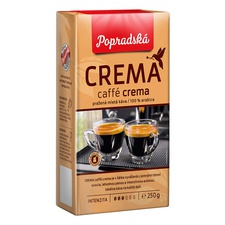 Popradská káva Crema caffé crema 250 g Mletá káva Crema caffé crema 250 g