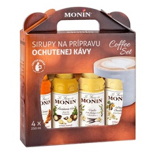 darčeková set sirupov MONIN do kávy 4x0,25 l darčekový set MONIN sirupy do kávy