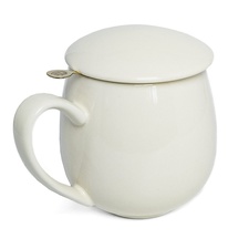 Hrnček Saara so sitkom a vrchnákom cream white Hrnček Saara so sitkom a vrchnákom cream white