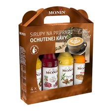 darčeková set sirupov MONIN do kávy 4x0,25 l darčekový set MONIN sirupy do kávy