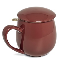 Hrnček Saara so sitkom a vrchnákom bordeaux Hrnček Saara so sitkom a vrchnákom bordeaux